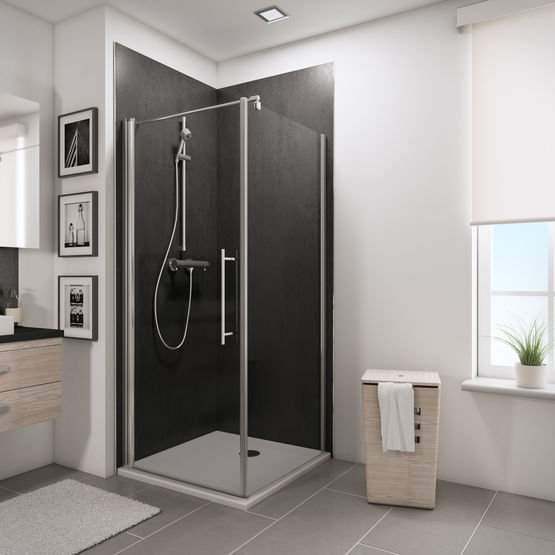  Porte de douche pivotante avec paroi latérale fixe D3693 - SCHULTE HOME GMBH + CO. KG