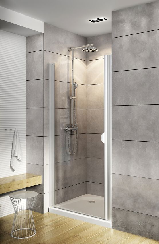  Porte de douche pivotante Sunny 80, 90 cm,en niche ou avec paroi latérale  D2310 - Parois de douche avec porte battante