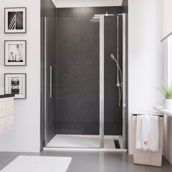 Porte de douche Pivotante sur paroi Fixe D3601 - produit présenté par SCHULTE HOME GMBH + CO. KG