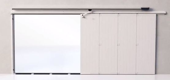  Porte de garage sectionnelle à déplacement latéral  - Porte coulissante de garage