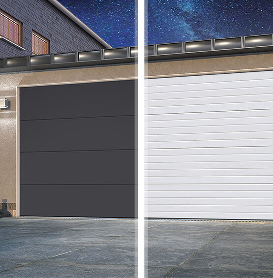 Porte de garage sectionnelle | Modèle sur mesure en acier isolé de 42 mm