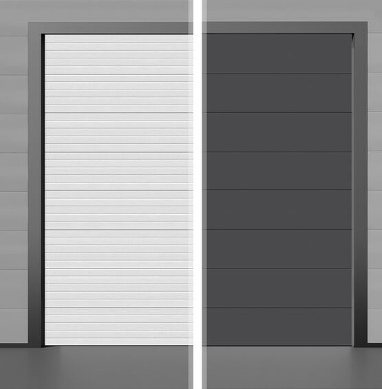  Porte de garage sectionnelle | Modèle sur mesure en acier isolé de 42 mm - MGK MENUISERIE