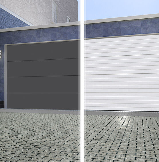  Porte de garage sectionnelle | Modèle sur mesure en acier isolé de 42 mm - Porte sectionnelle à panneau rigide
