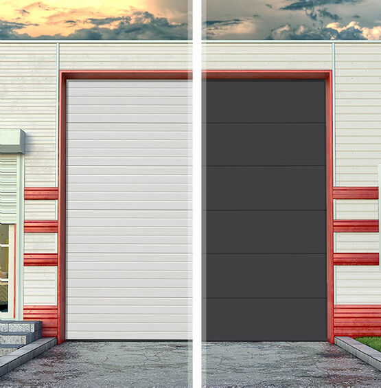 Porte de garage sectionnelle | Modèle sur mesure en acier isolé de 42 mm - produit présenté par MGK MENUISERIE