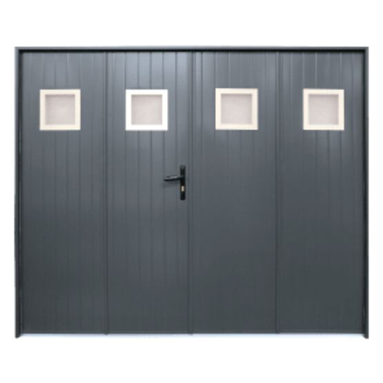 Porte de garage traditionnelle 4 vantaux aluminium | Icare	