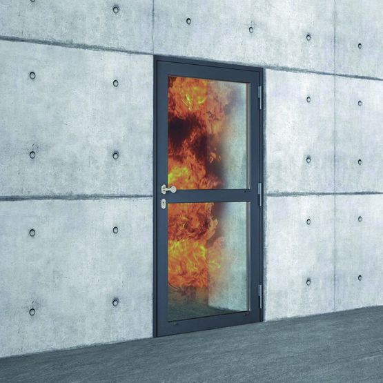 Porte de hall en acier résistante au feu | Rhea EI30 et 60