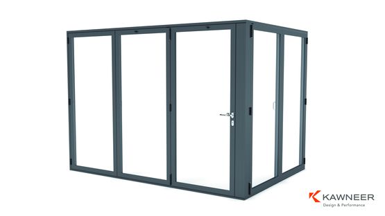 Porte en aluminium jusqu&#039;à 8 vantaux repliables | Kanada FD - produit présenté par KAWNEER