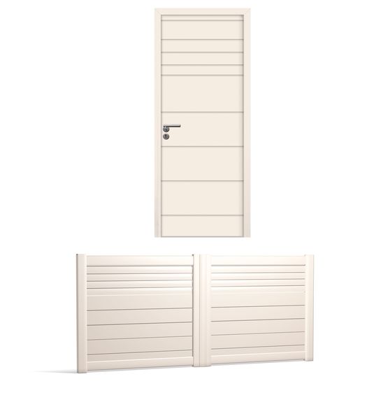 Porte et portail monobloc en aluminium pour habitation | Portes monobloc aluminium Modernes Harmonie - Porte d'entrée en aluminium