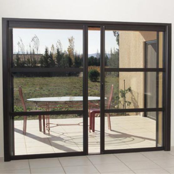 Porte-fenêtre aluminium coulissant ou à galandage | 1770 Kasting