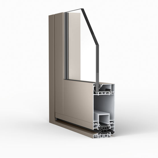 Porte intérieure à profilés modulaires en aluminium sans rupture thermique | Wicstyle 65 N NG - produit présenté par WICONA