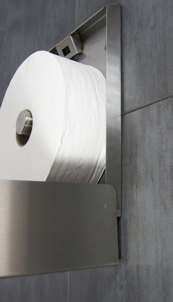 Double distributeur de papier WC encastré pour collectivités - SUPRATECH 