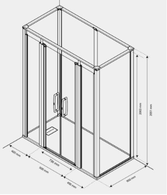 Porte saloon autoportante avec verre securit transparent | ONYX - AKW MEDICARE