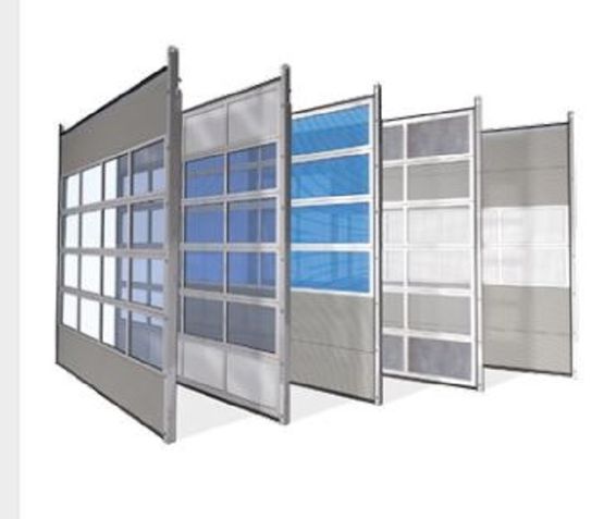  Porte sectionnelle vitrée à soubassement plein | Novolux - Porte sectionnelle à panneau rigide