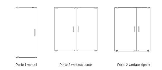 Porte va-et-vient 1 Vantail / 2 Vantaux Coupe-Feu EI2-30 | InvisiTeq Lunax - Cloisons et planchers vitrés pare-flamme ou coupe-feu