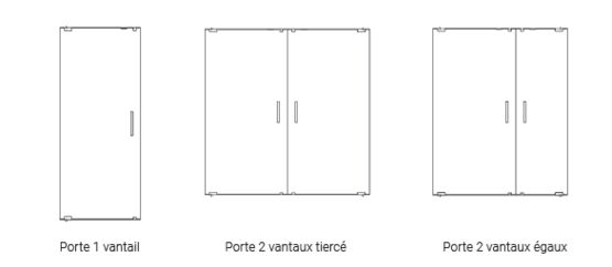  Porte va-et-vient 1 vantail / 2 vantaux Coupe-Feu EI2-30 | InvisiTeq Viglas  - Cloisons et planchers vitrés pare-flamme ou coupe-feu