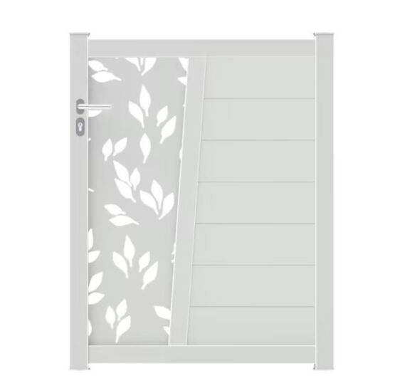Portillon aluminium Pise décor feuille | LAPEYRE SERVICES