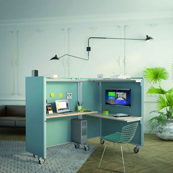 Poste de bureau modulaire, mobile et connecté | Click and Space