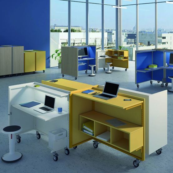  Poste de bureau modulaire, mobile et connecté | Click and Space - Mobilier et équipements de bureau