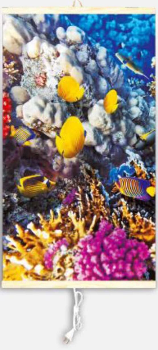 Poster chauffant infrarouge | 1PEC CORAIL à fibres de carbone