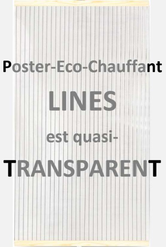 Poster éco-chauffant | 1PEC Lines à rayonnement infrarouge