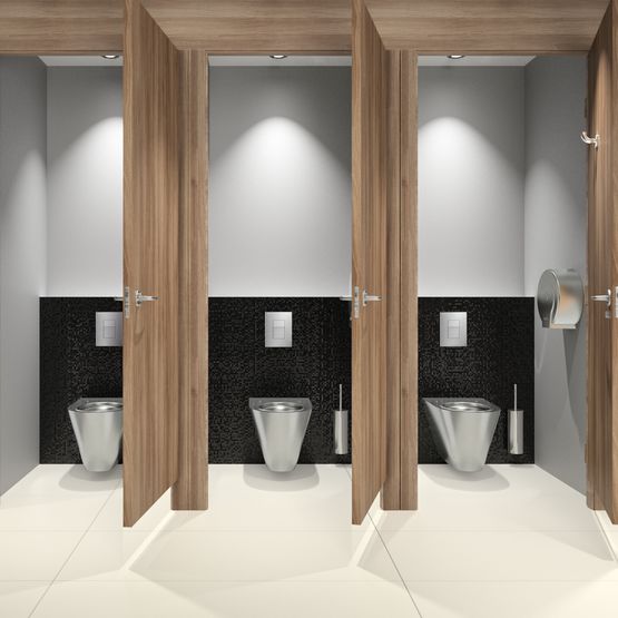 Pot à balai WC mural avec couvercle | Réf. 4051P / 4051S / 4051EW - produit présenté par DELABIE