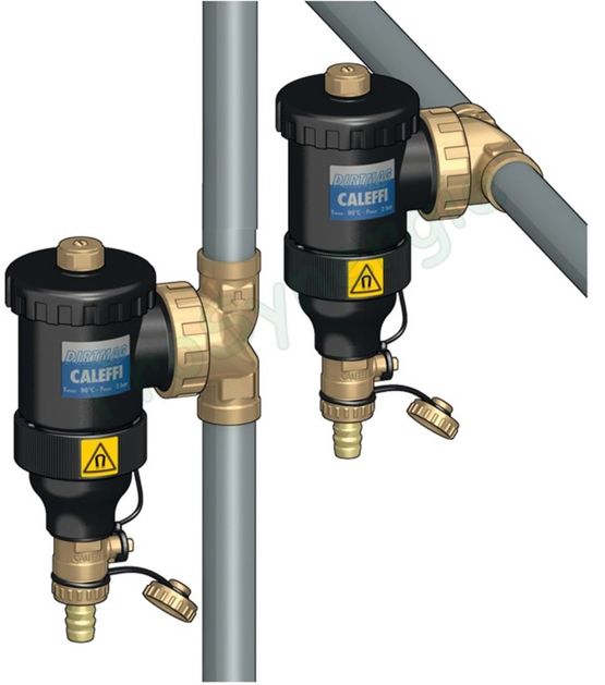  Pot de décantation magnétique Multiposition avec vannes | DIRTMAG - Raccords et accessoires pour chauffage (eau chaude ou vapeur)