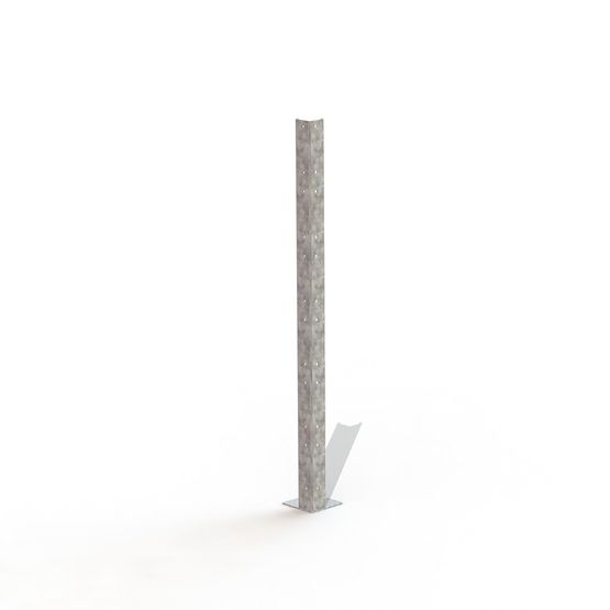 Poteau angle cache conteneur 6 lames galva