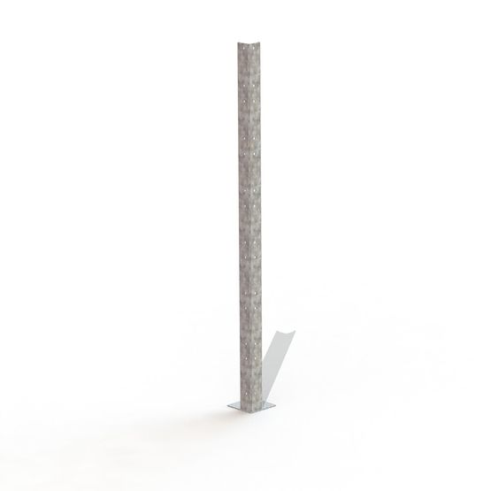  Poteau d'angle pour cache poubelles bois stratifié Teck extensible - NORMEQUIP