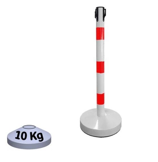 Poteau de balisage en métal avec base lestée de 10 Kg | EVOLYS PM1 - Équipements de sécurité et de signalisation