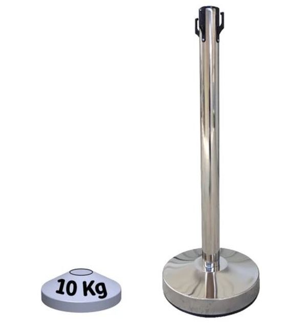 Poteau de balisage en métal avec base lestée de 10 Kg | EVOLYS PM1 - produit présenté par EQUIPEMENTECH