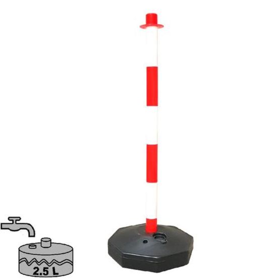  Poteaux de balisage PVC base à lester | POTPVC1 - Équipements de sécurité et de signalisation