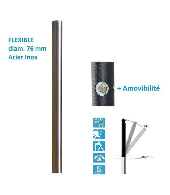 Potelet antichocs pour zones routières et urbaines gamme Augustaflex | ME-SIMP-AURELIA - produit présenté par METROPOLE EQUIPEMENTS SAS