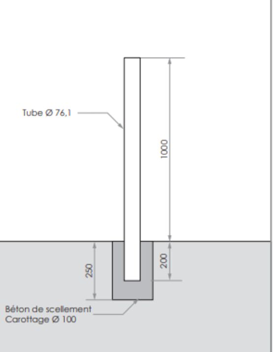  Potelet de voirie | Potelet Campus en acier thermolaqué - SEMCO