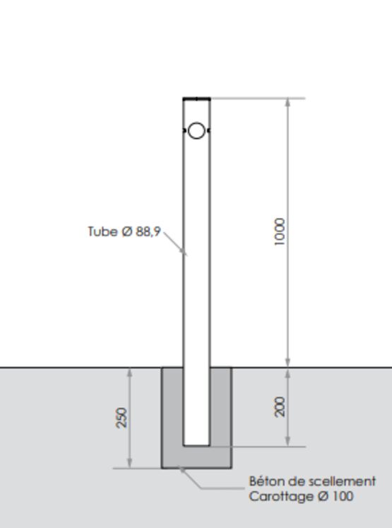  Potelet de voirie | Potelet Pi en acier avec finition personnalisable - Borne et potelet