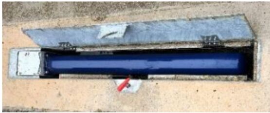  Potelet rabattable | Potelet de voirie rabattable en acier avec caisson encastré - Borne et potelet