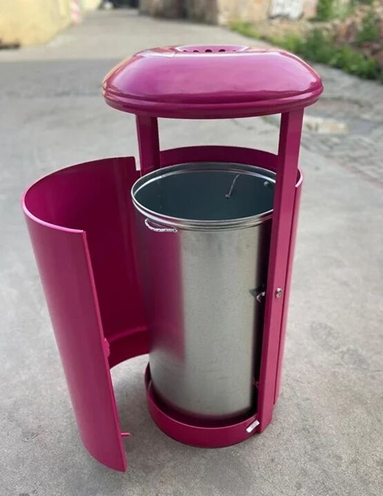  Poubelle cylindrique pour zones urbaines avec sécurité antivandalisme - 130 l | CALIFORNIA - URBANECO 42