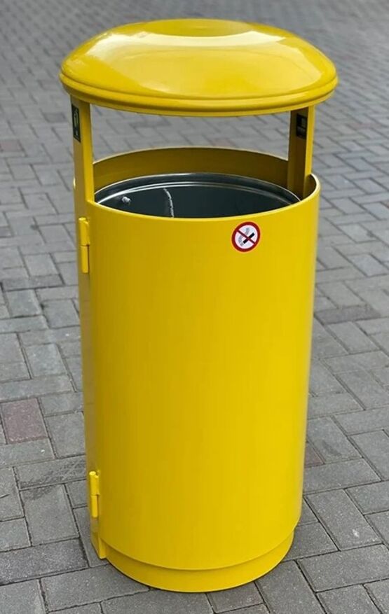  Poubelle cylindrique pour zones urbaines avec sécurité antivandalisme - 130 l | CALIFORNIA - Poubelle