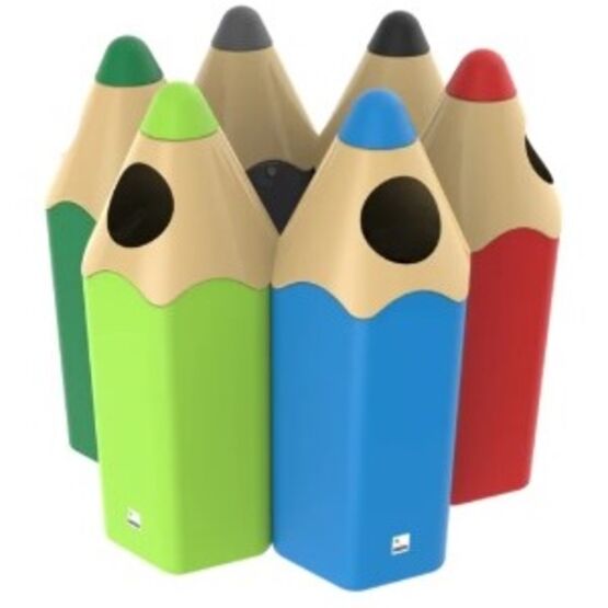  Poubelle ludique de tri sélectif pour établissements scolaires | Easy School - Poubelle d'intérieur