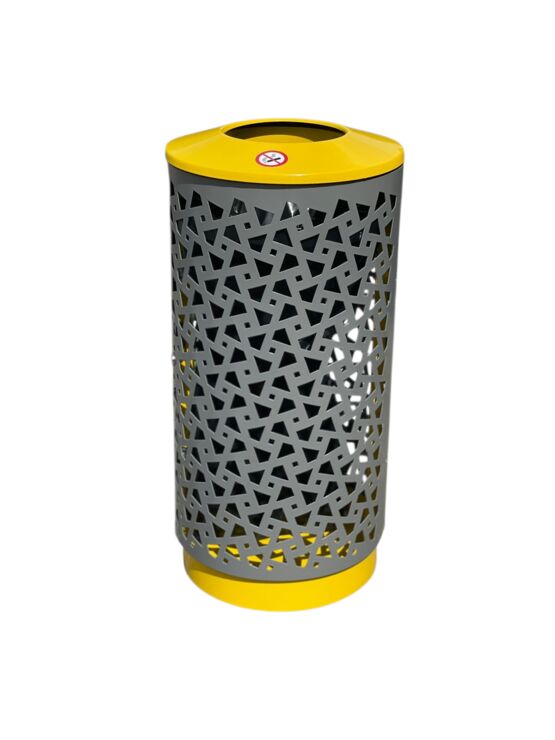  Poubelle urbaine au design simple et épuré pour tri sélectif de déchets | WELLINGTON OPEN TRI 1 FLUX - Vigipirate Design - Poubelle