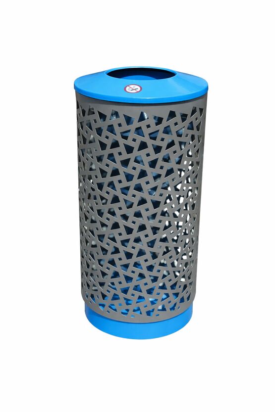 Poubelle urbaine au design simple et épuré pour tri sélectif de déchets | WELLINGTON OPEN TRI 1 FLUX - Vigipirate Design - produit présenté par URBANECO 42