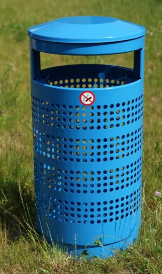  Poubelle urbaine avec serrure automatique pour tri sélectif de déchets | AUSTRALIA PERFORÉE TRI 1 FLUX  - URBANECO 42