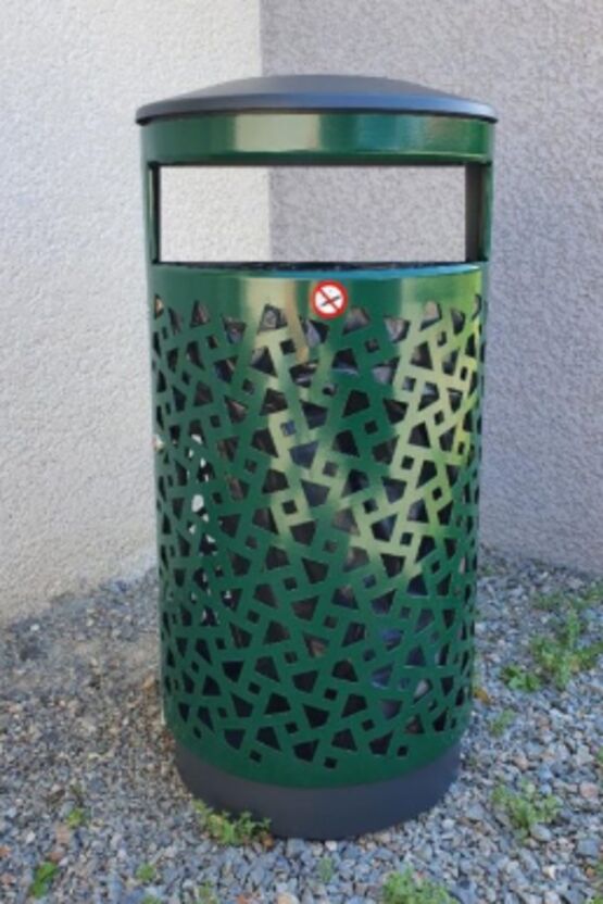 Poubelle urbaine de tri sélectif | WELLINGTON TRI 1 FLUX Vigipirate Design - URBANECO 42