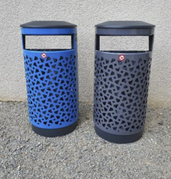 Poubelle urbaine de tri sélectif | WELLINGTON TRI 1 FLUX Vigipirate Design - Poubelle