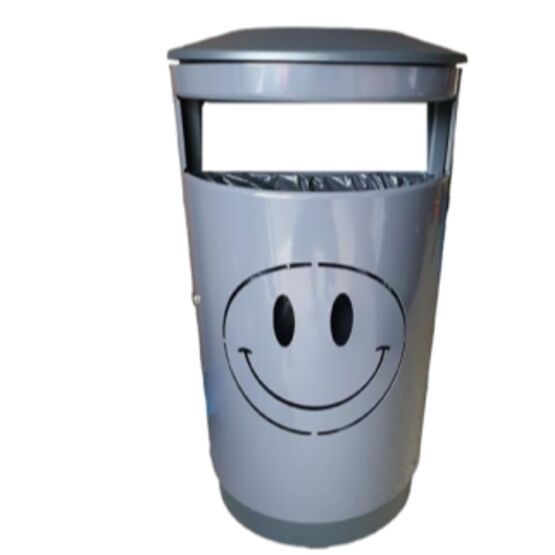  Poubelle urbaine en acier galvanisé pour gestion et collecte de déchets | SMILEY PARK Ludique  - URBANECO 42