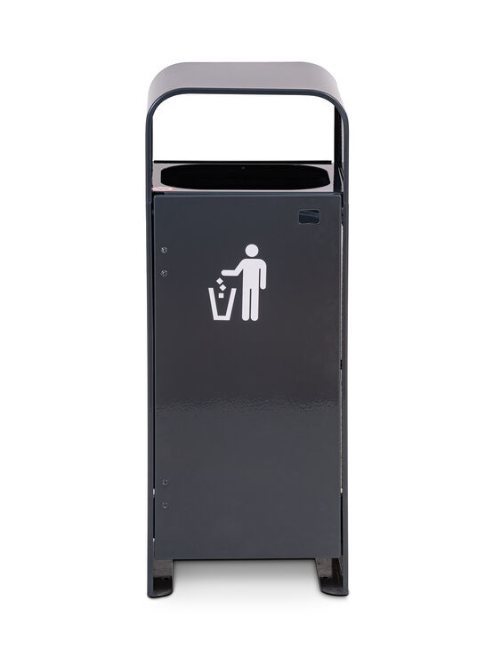  Poubelle urbaine en acier galvanisé renforcé | CHICAGO S 75 L &amp; XL 120 L  - Poubelle