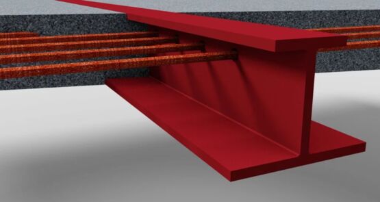  Poutre mixte avec ferraillage traversant | Qucik-Beam - Poteaux poutres en structures mixtes