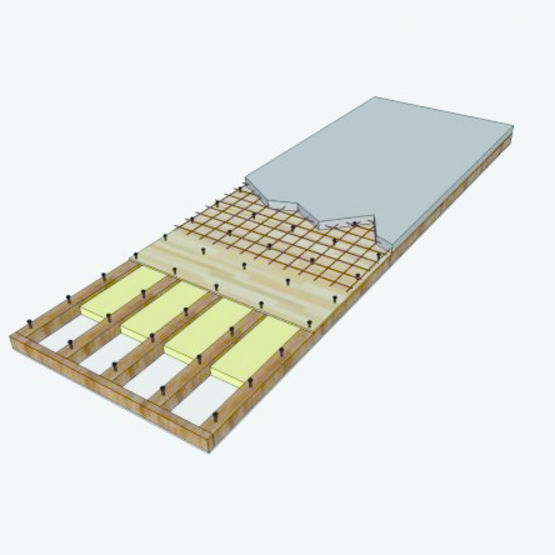 Prédalle mixte bois béton | Procédé PMB