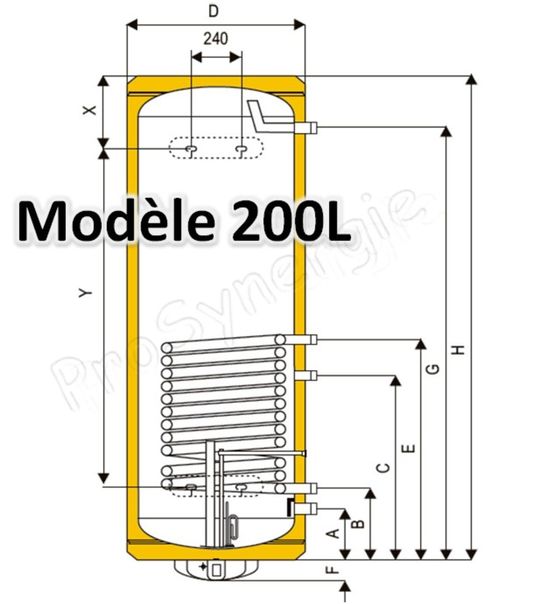  Préparateur mixte d’eau chaude sanitaire avec échangeur et résistance électrique | ECS  - Préparateurs d'ECS (production d'ECS en continu)