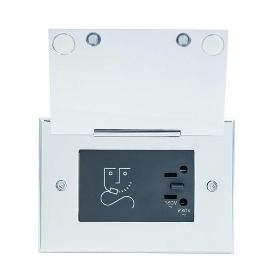  Prise de courant murale ou au sol à clapet en laiton  | Prise clapet - MELJAC