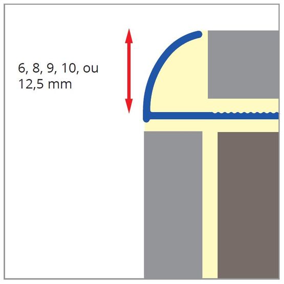  Profilé d’arrêt pour la protection des arrêtes des angles carrelés | ARRONDI  - Accessoires pour pose de revêtements muraux durs